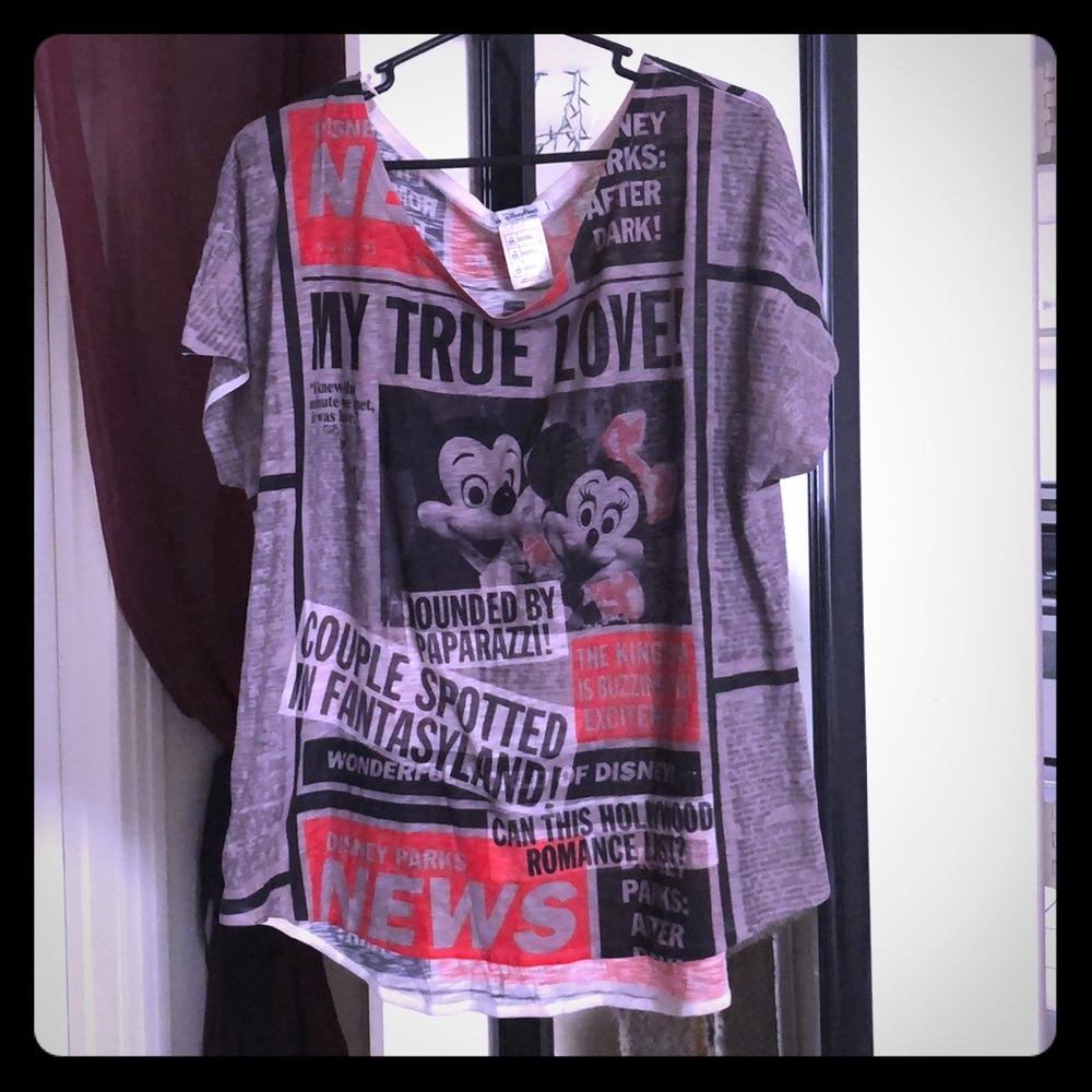 *Authentic* Disney “Newsletter” Top